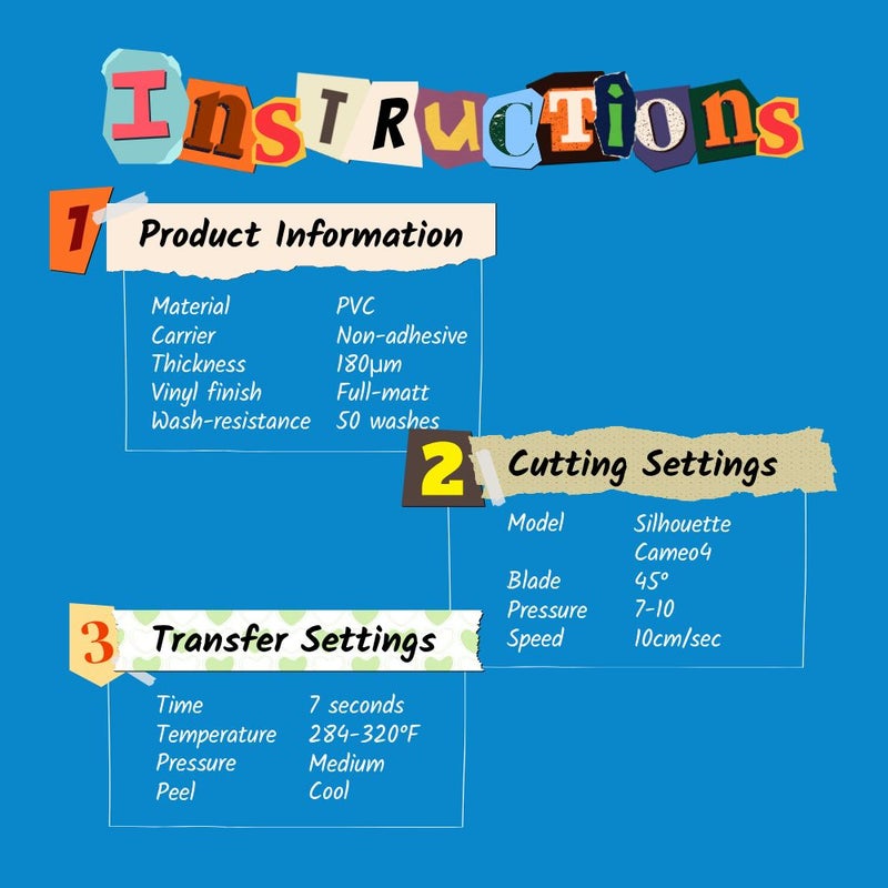 UNITRADE® Easy Cut (PVC) Pastel Blue Heat Transfer Vinyl Roll / Compatible with Cricut, Silhouette, Professional Cutters / CPSIA Certified / Made in Korea - Image 3